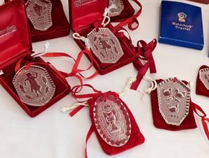 lot 103 image: Waterford Crystal Christmas Ornaments