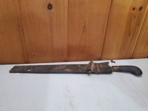lot 47 image: Old Knife With Wood Case