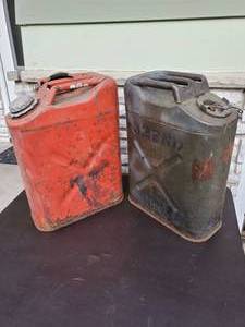 lot 84 image: Two Vintage USMC Gas Cans