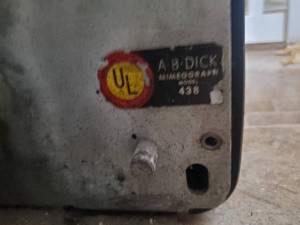 lot 16 image: Vintage A-B-Dick Mimeograph