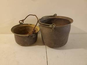 lot 145 image: Two Vintage Copper Buckets