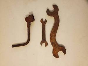 lot 155 image: Three Old International Harvester Wrenches
