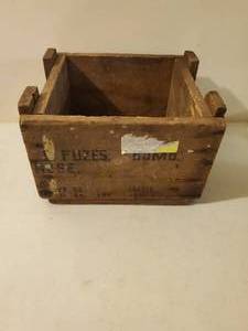 lot 186 image: Old Wood (9 Fuzes., Bomb Nose.) Crate