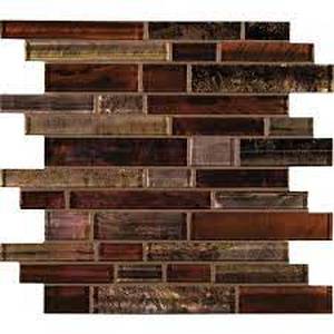 lot 20 image: MSI Artista Interlocking 12 in. x 12 in. x 8 mm Glossy Glass Mesh-Mounted Mosaic Tile ( 9.7 Sq Ft)