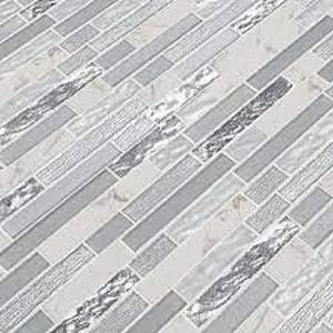 lot 23 image: MSI Whistler Ice Interlocking 11.81 in. x 12 in. x 8 mm GlassPorcelain Mesh-Mounted Mosaic Tile (29.1 Sq Ft)