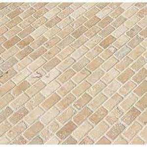 lot 28 image: MSI Chiaro Brick 12 in. x 12 in. x 10 mm Tumbled Travertine Mosaic Tile ( 10 Sq Ft)