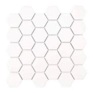 lot 40 image: MSI White Hexagon 10.55 in. x 11.02 in. x 6 mm Matte Porcelain Mosaic Tile ( 25.92 Sq Ft)