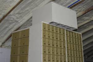 7 cubbies of mail PO boxes