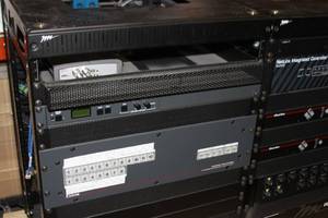 Pair of Middle Atlantic 14RU Pro Audio Video Equipment Rack Units with Miscellaneous Equipment (as pictured)