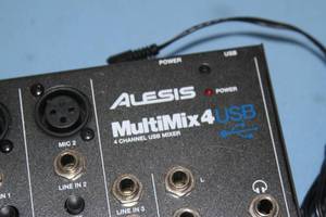 Alesis Multi-Mix MultiMix 4 - Compact  & Portable 4-Channel Pro Audio Mixer with USB Connector
