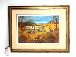 lot 4 image: Royal Flush Ring Necked Pheasants by K. Mattison Signed Numbered Print