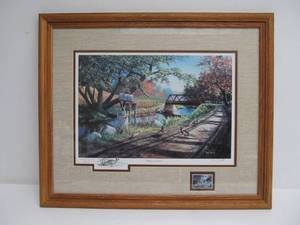 lot 12 image: Nary a Care by Ken Zylla Signed & Numbered Pheasant Stamp Print 