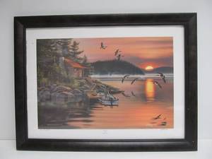lot 25 image: Framed Signed Numbered Artist Proof Print - Twilight by Rick Kelley