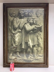 lot 69 image: Large Antique Framed Photogravure Print of Cantoria by Della Robbia