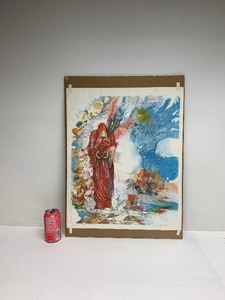 lot 66 image: Wisconsin Artist Louise Bussiere Signed Numbered Lithograph - Wisdoms Shoulder