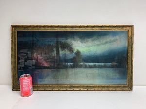 lot 71 image: Framed Signed Antique Pastel Landscape Painting