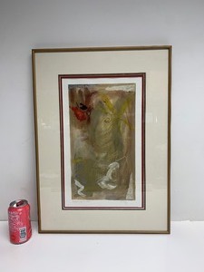 lot 88 image: Framed Original Oil & Mixed Media Artwork - Signed T. Duffey - Enjoying Life on Earth