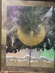 lot 102 image: Ornately Framed LARGE Framed Signed Numbered&nbspTextured 2-in-1 Artwork