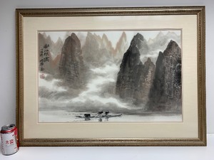 lot 141 image: Framed Signed Original Oriental Watercolor Painting