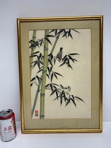 lot 165 image: Framed Signed Vintage Japanese Woodblock Print on Silk