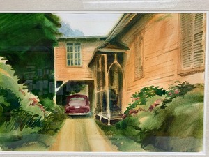 lot 175 image: Very Nice Vintage Framed Signed Original Watercolor Painting by MN Artist Ruth Oseid Johnson