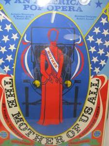 lot 209 image: Robert Indiana The Mother Of Us All Pop Art Opera Lithograph Poster (Base corner cracks)