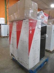 UNTOUCHED WHOLESALE PALLET OF SCRATCH AND DENT ANDOR UNCLAIMED RETURNED VERTICAL FREEZERS, REFRIDGERATOR AND TOP LOAD ELECTRONIC WATER DISPENSERS