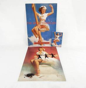 lot 50 image: Lot of Vintage Taschen The Great American Pin Up Poster Books and Postcard Book