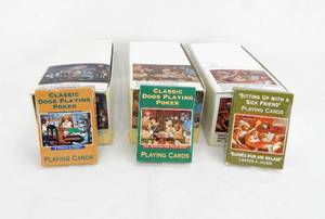lot 57 image: Lot of 29 Coolidge Poker Dogs Playing Card Decks
