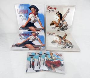 lot 86 image: Lot of 15 Assorted 2022 2033 Gil Elvgren Pin Up Girls Calendars