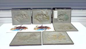 lot 41 image: Lot of 6 Vintage 1960s and 1970s Fred Sweney Wildlife Formcraft Vacuum Form Print Molds