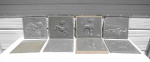 lot 42 image: Lot of 8 Vintage 1950s and 1960s Stanford Fenelle Formcraft Vacuum Form Print Molds