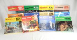 lot 28 image: Case of 12 Vintage 1980s According To Hoyle 1020 Piece Sealed Puzzles