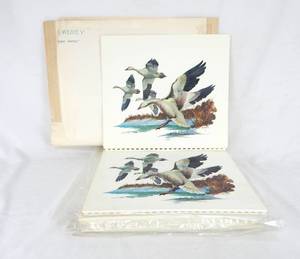 lot 46 image: Lot of 22 Vintage Fred Sweney Snow Geese Formcraft Vacuum Form Prints