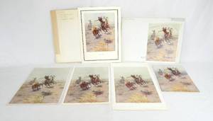 lot 118 image: Lot of 75 Vintage Charles M. Russell The Bolter Prints