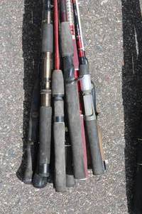 Lot of (10) Assorted Fishing Rods