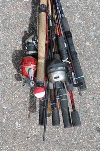 Lot of (10) Assorted Fishing Rods