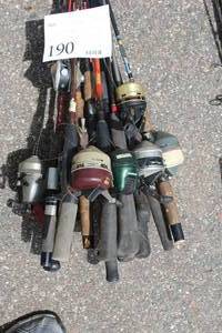 Lot of (12) Assorted Fishing Rods