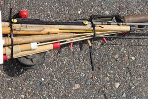 Lot of (8) 3 Assorted Ice Fishing Poles