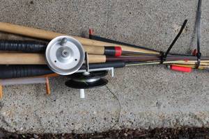 Lot of (8) 3 Assorted Fishing and Ice Fishing Poles