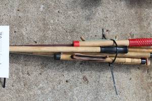 Lot of (8) 3 Assorted Ice Fishing Poles