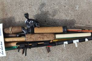 Lot of (8) 3 Assorted Ice Fishing Poles