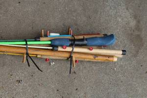 Lot of (10) 3 Assorted Ice Fishing Poles