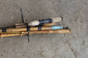 Lot of (8) 3 Assorted Ice Fishing Poles