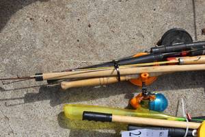 Lot of (8) 3 Assorted Ice Fishing Poles