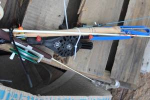 Lot of (7) Assorted Ice Fishing Poles