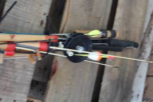 Lot of (8) Assorted Ice Fishing Poles