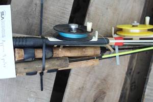 Lot of (9) Assorted Ice Fishing Poles
