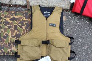 Lot of (2) Life Preservers - (1) Adult Vest, (1) Cushion