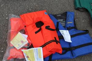 Lot of (3) Life Preservers - (1) Youth, (2) Childrens